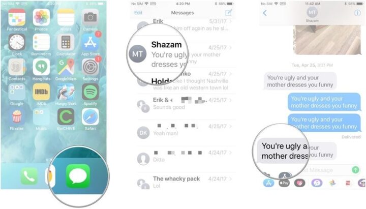 delete iMessages on iPhone and iPad