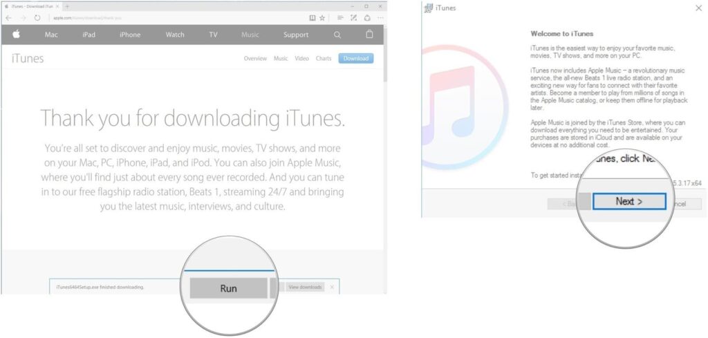 download iTunes on Windows10