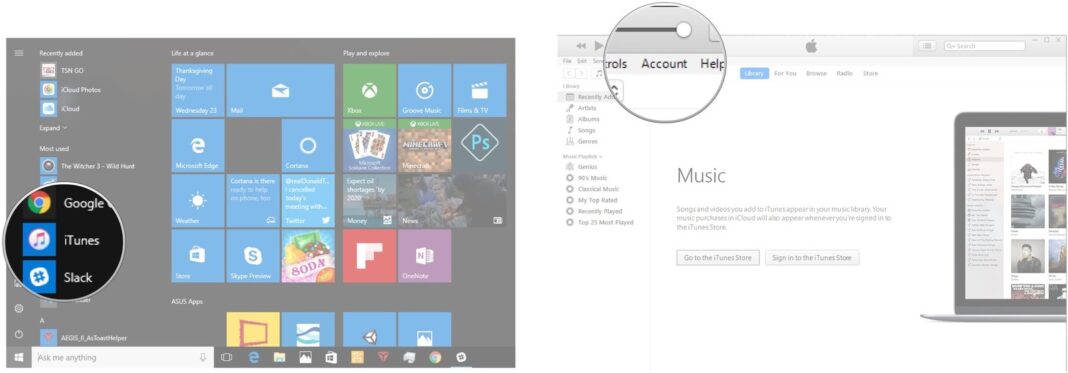 how to make itunes open on startup windows 10