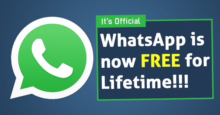 whatsapp is free for lifetime