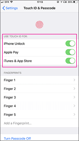 Use Touch ID on your iPhone and iPad