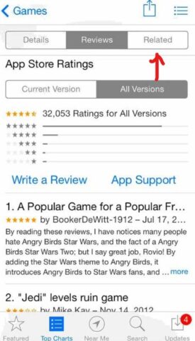 Apple App store reviews