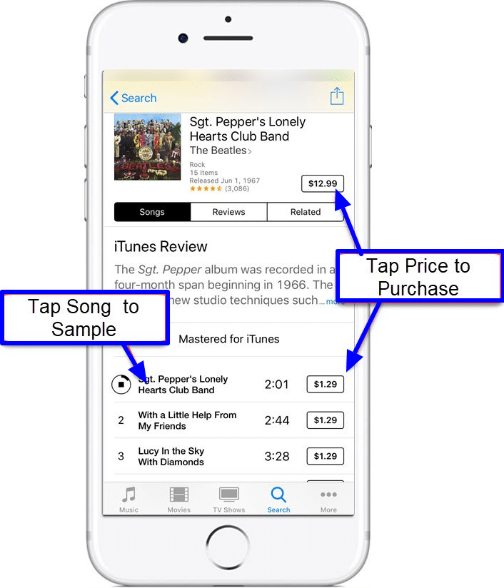 Purchase a song you like from Apple Music on your iPhone or iPad!