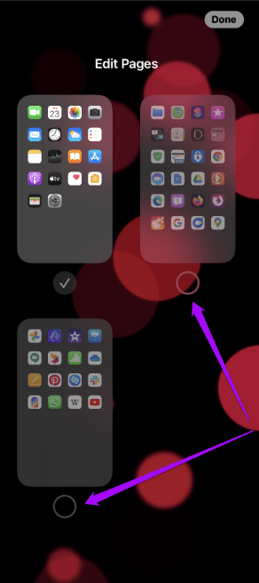 move and hiding pages from home screen on iPhone