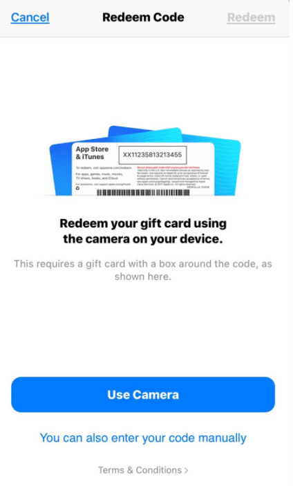 gift apps App store/redeem gift cards apple