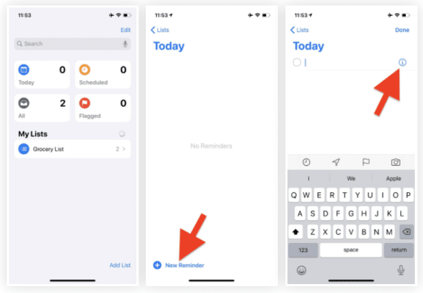 Creating tasks in the Reminders App on iPhone and iPad!