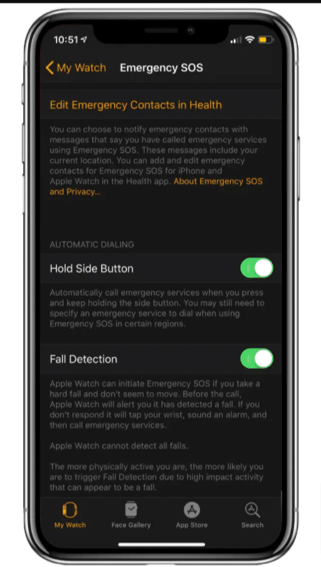 Call SOS Apple Watch
