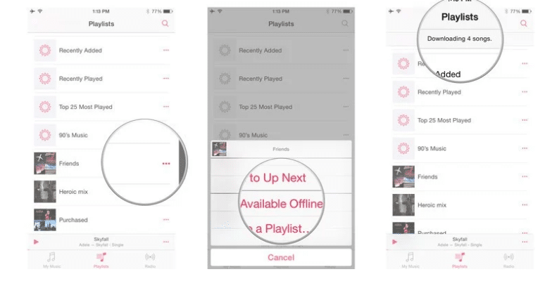 How to add, cache, search for, and delete songs from Apple's new Music app?