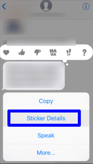 use stickers in Messages iPhone