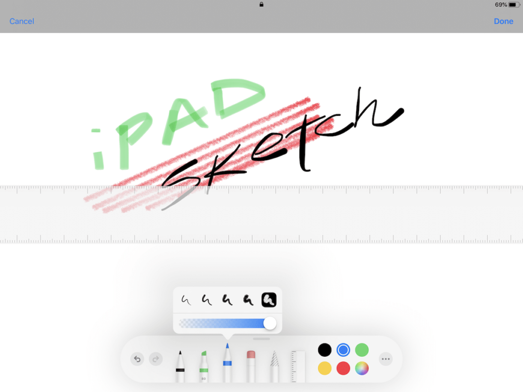Sketch in Notes for iPhone and iPad