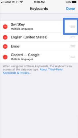 Customize keyboard on iPhone and iPad