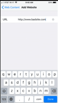 Block websites in Safari on iPhone