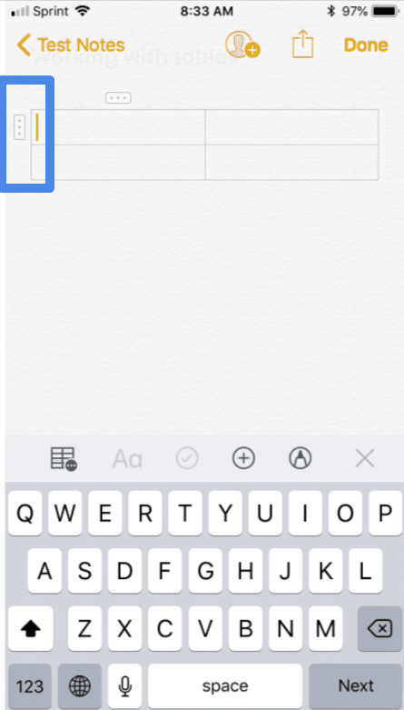 Use tables in Notes in iOS 11 now conveniently!
