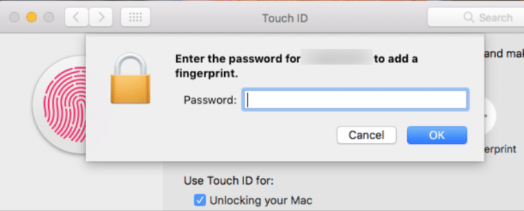 Use touch ID on Mac App store