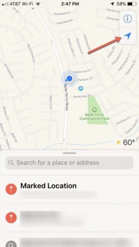 Add your current location to a contact- Save locations with Maps
