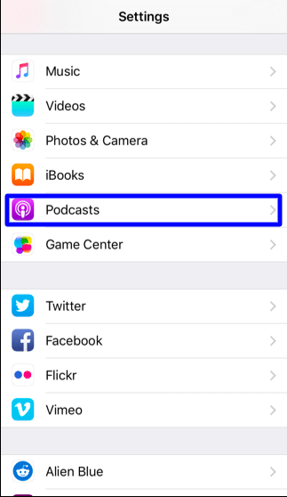 Turn off delete played episodes for the podcasts