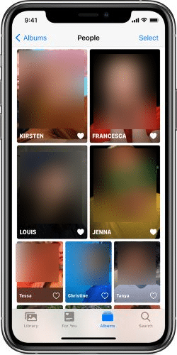 Add favourite People or Faces to the Photos app