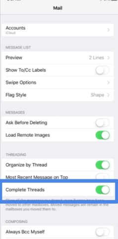 Manage Mail settings for iPhone and iPad