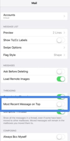 Manage Mail settings for iPhone and iPad