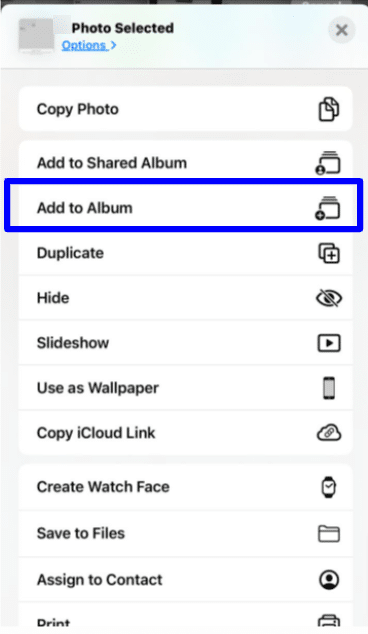 Adding pictures and videos to existing albums