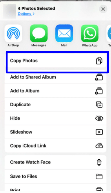 Navigating the Photos app on  iOS device