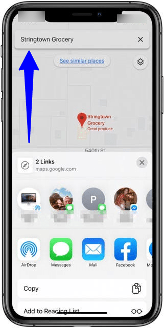 Sharing location and directions with Maps for iPhone/iPad is now quicker!