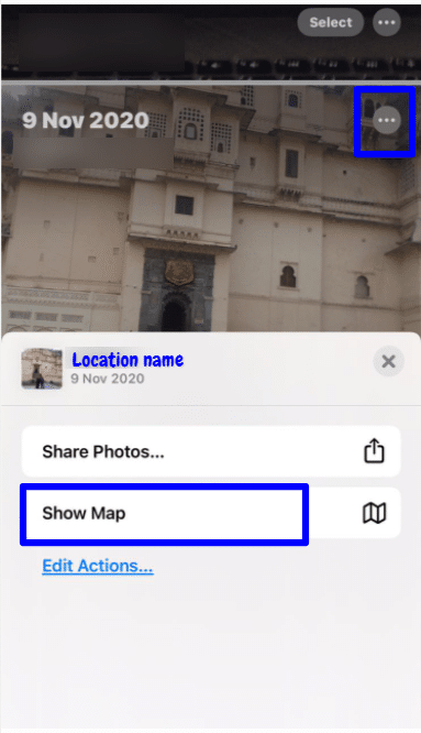 Navigating the Photos app on  iOS device