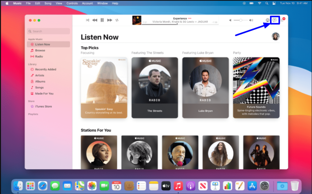 find lyrics on Apple Music