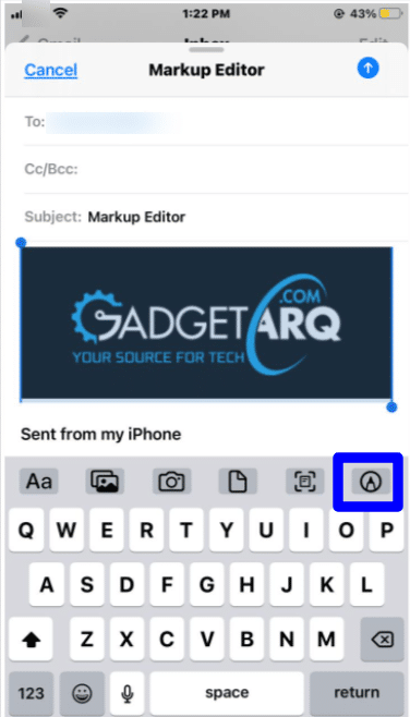 Markup editor on iPhone