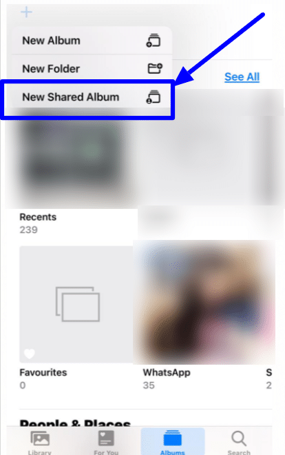 Create a new shared album