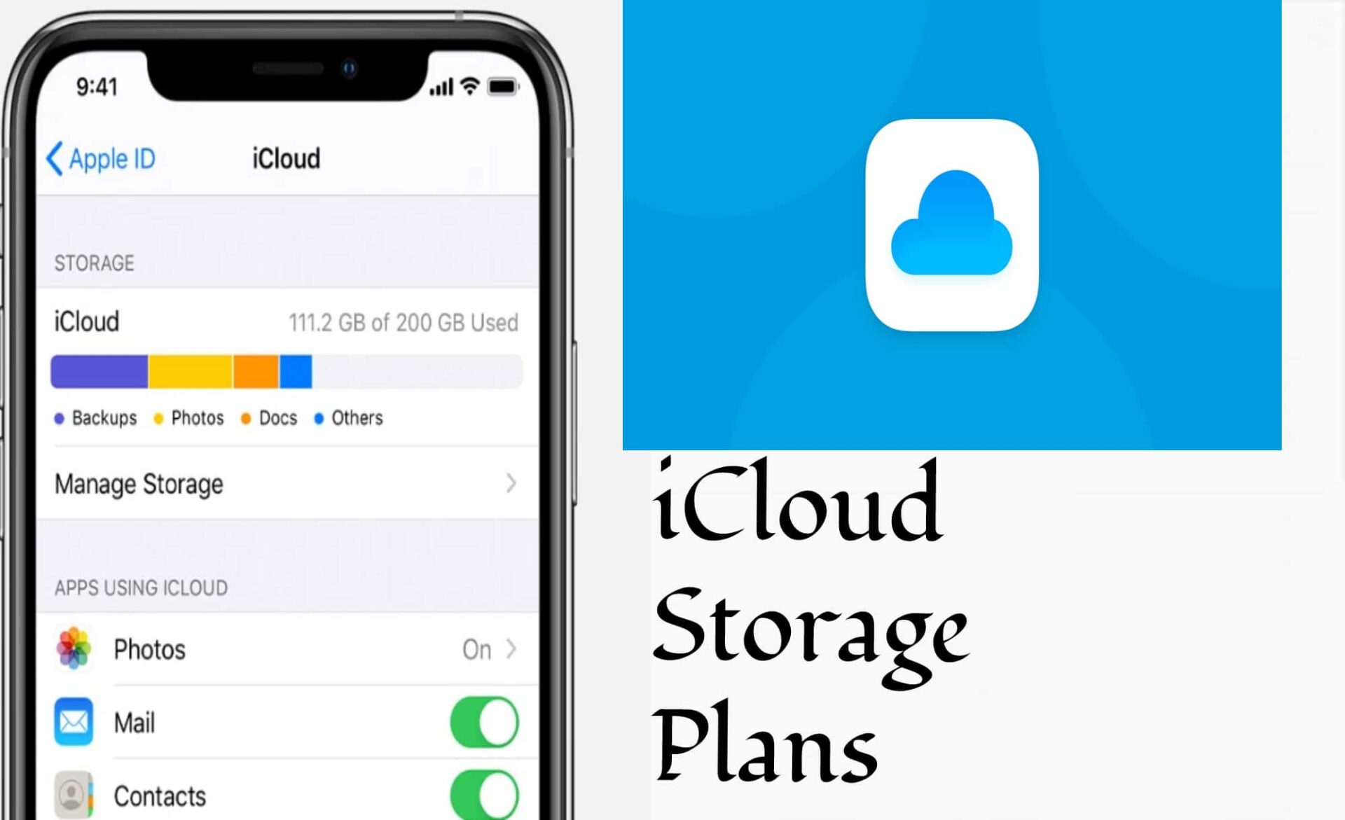 Планы хранилища icloud