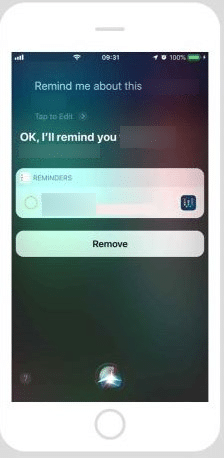 Create a location-based reminder with Siri