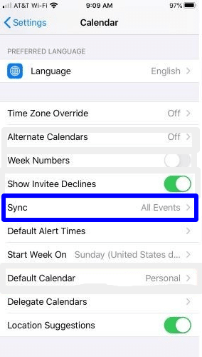 Manage calendar syncing- Customize your Calendar settings