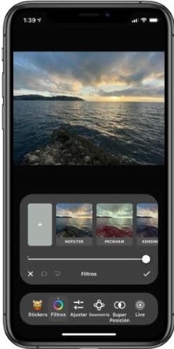 infltr apps to edit Portrait mode Photos