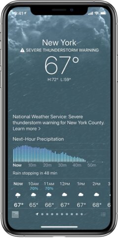 View weather on iPhone and iPad through Weather and Maps app!