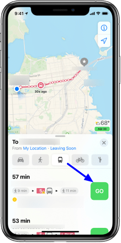 See what others are saying about a particular stop- Find the best transit route in Apple Maps