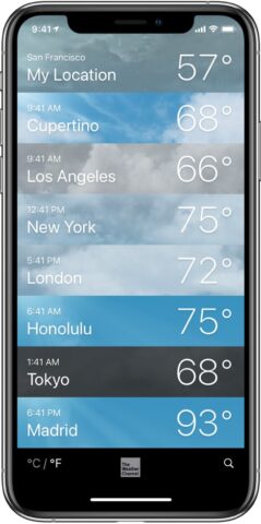 View weather on iPhone and iPad through Weather and Maps app!