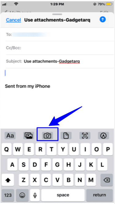 Use attachment in Mail app