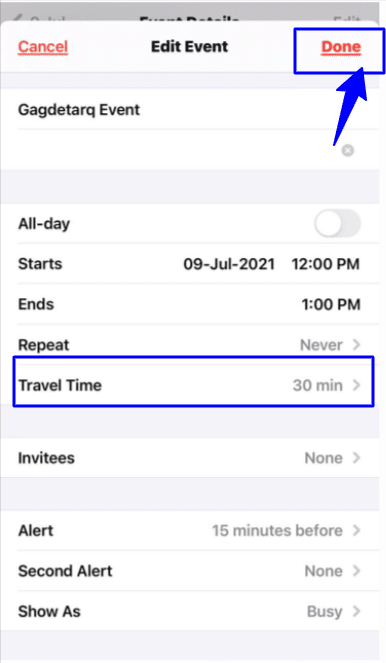 Using calendar events on iPhone and iPad!