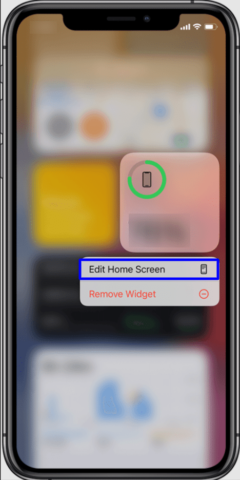 widgets iPhone - edit home screen 