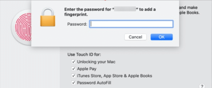 password - Touch ID on MacBook Air./MacBook Pro 