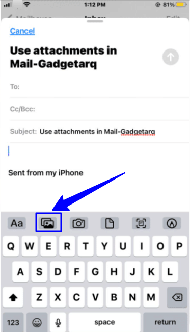 Use attachment in Mail app