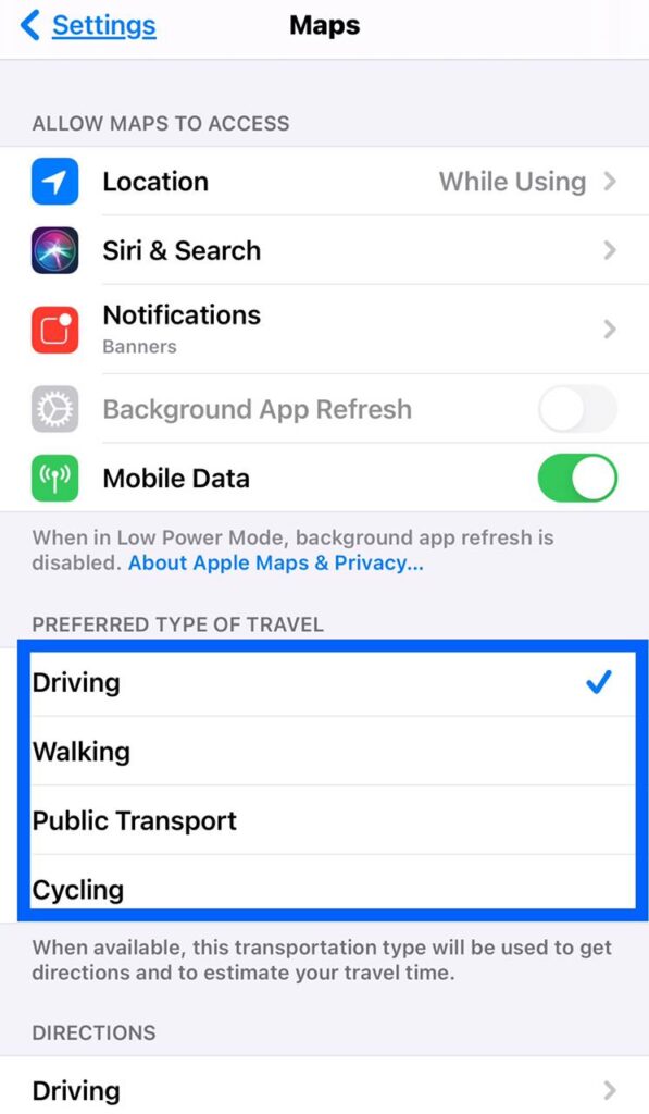 Change Map Settings On IPhone And IPad Customize Mail App 