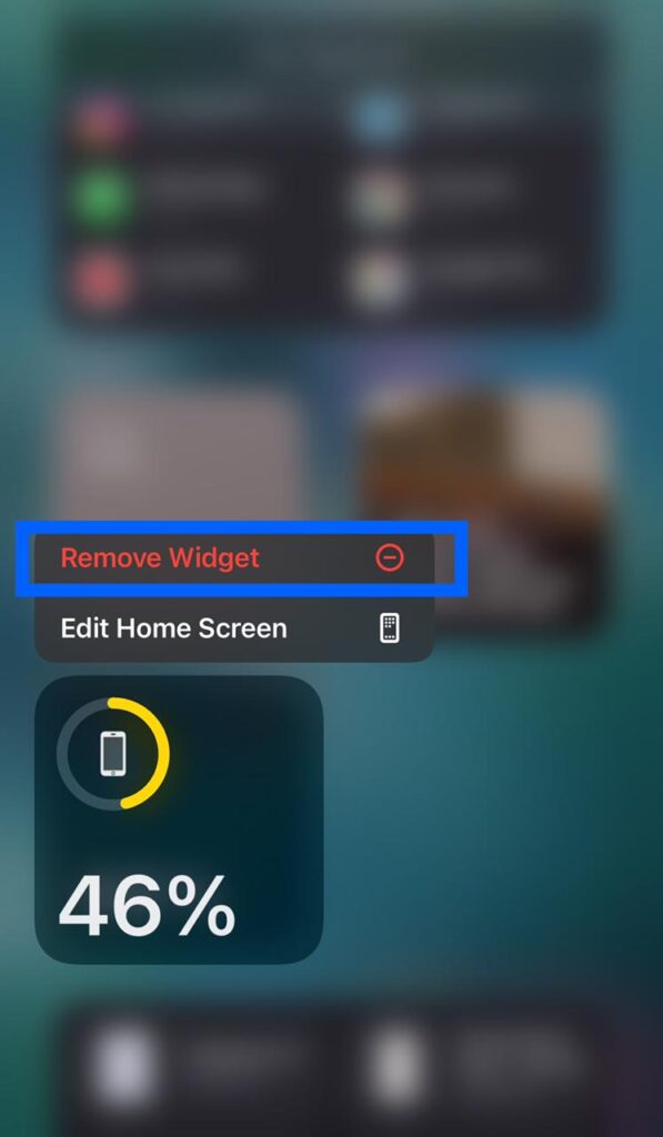 remove widgets iPhone