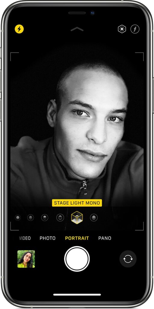 Portrait lighting selfies iPhone