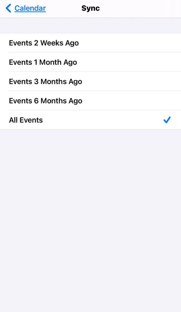 Manage calendar syncing