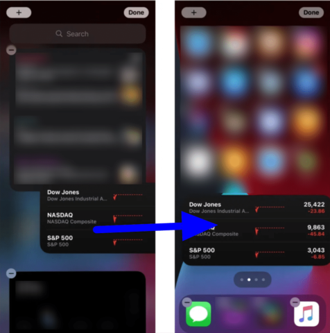 widgets iPhone