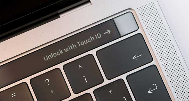 MacBook Pro Touch Bar touch ID