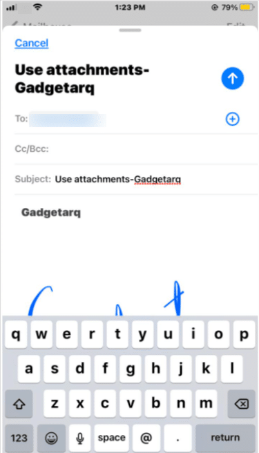 Use attachment in Mail app