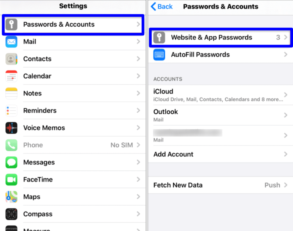 Look up your accounts and passwords on your iPhone and iPad!